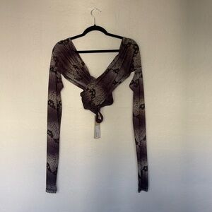 NWT KNWLS Anti Cross Over Top in Gradient Kombu